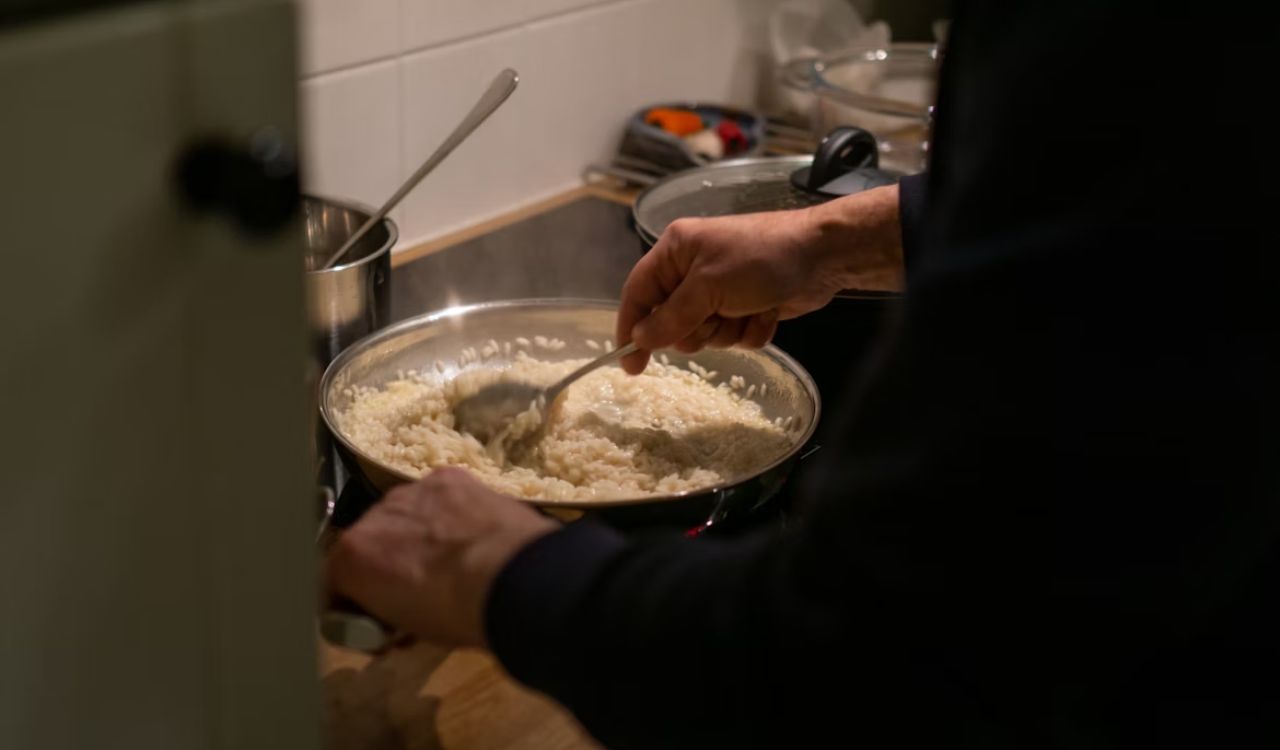 Cooking risotto
