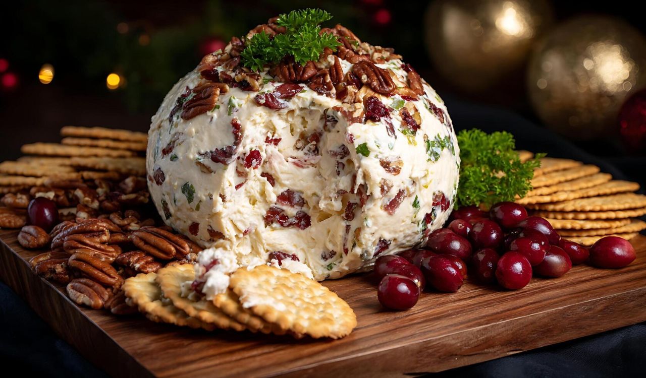 Cranberry pecan cheese ball