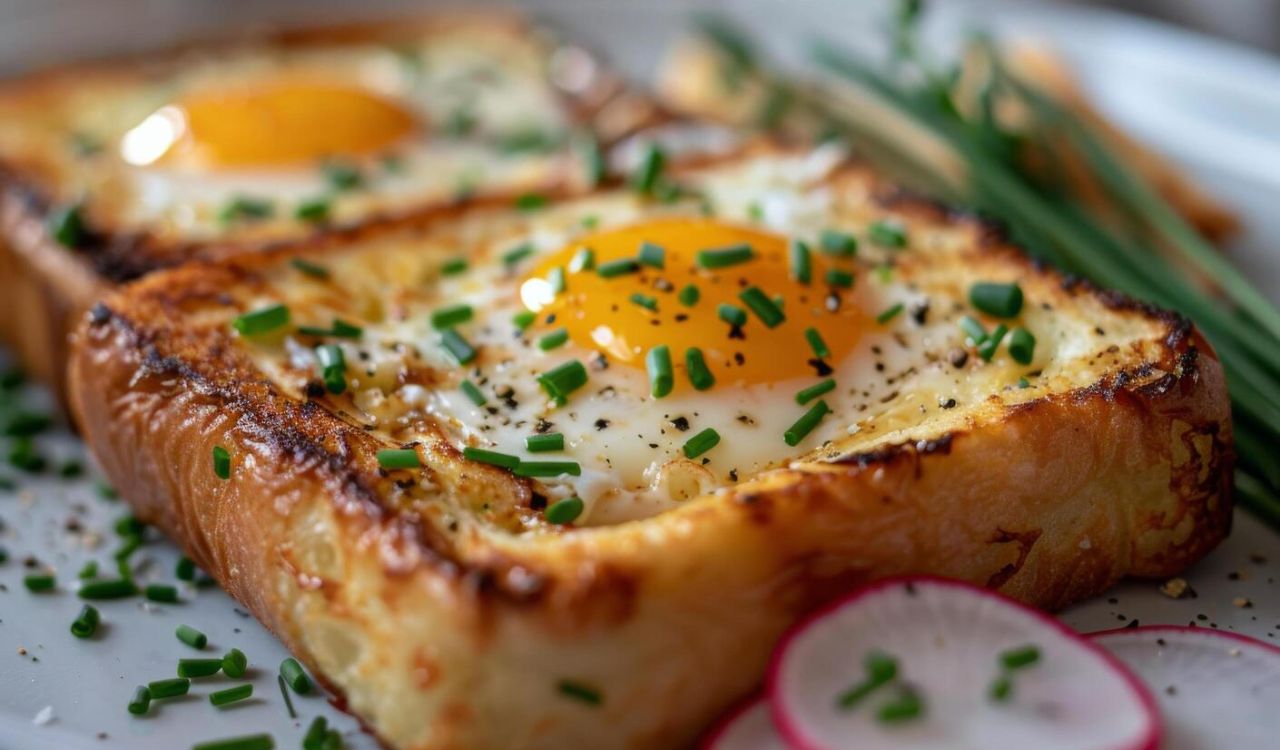 Egg-in-a-hole toast