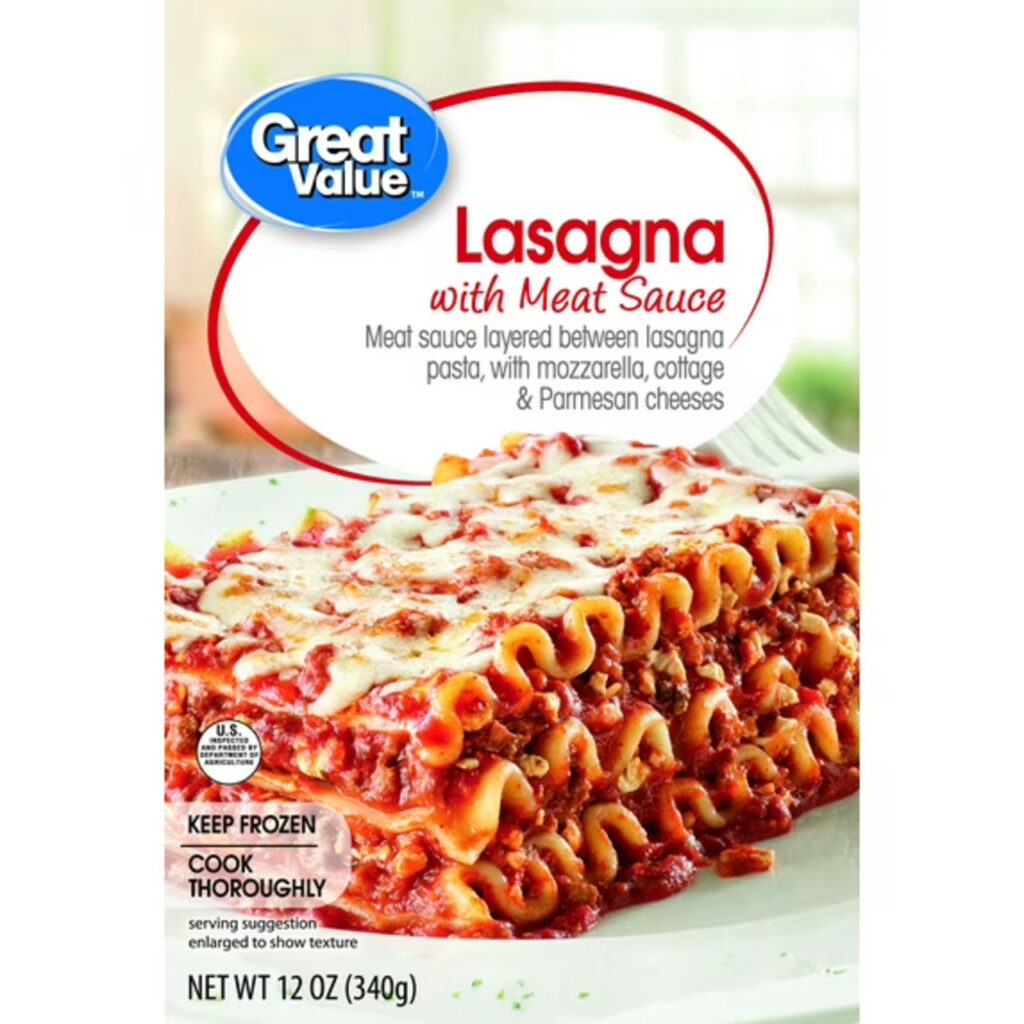 Great Value Lasagna with Meat Sauce