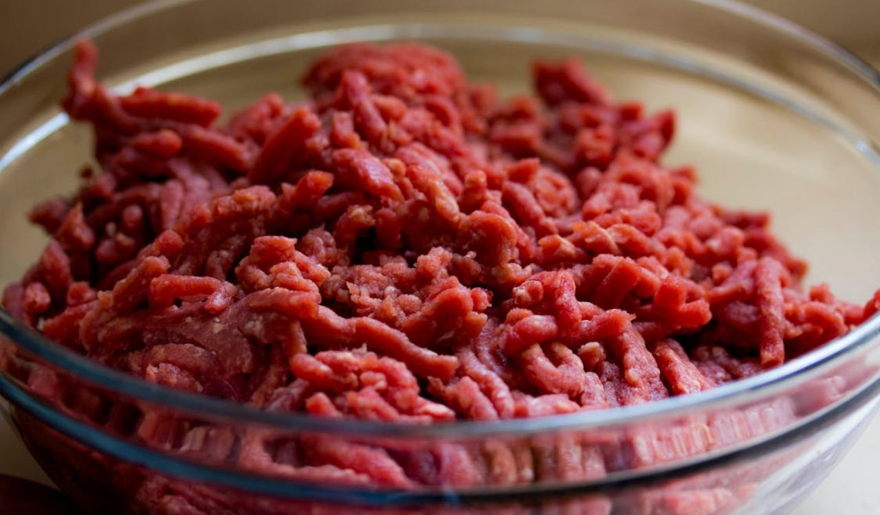 Ground beef in a bowl