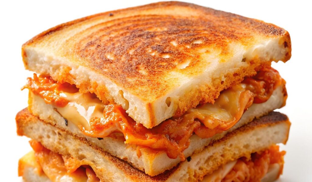 Kimchi grilled cheese sandwich