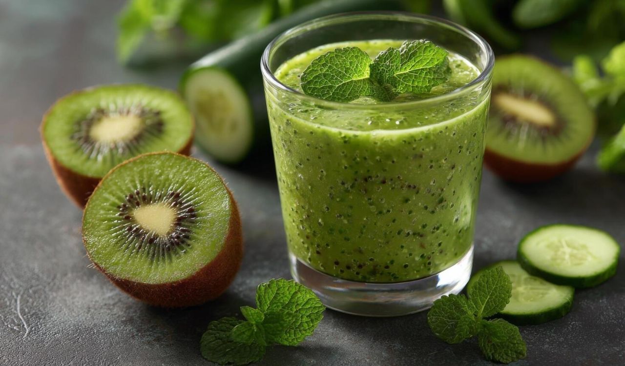 Kiwi cucumber smoothie