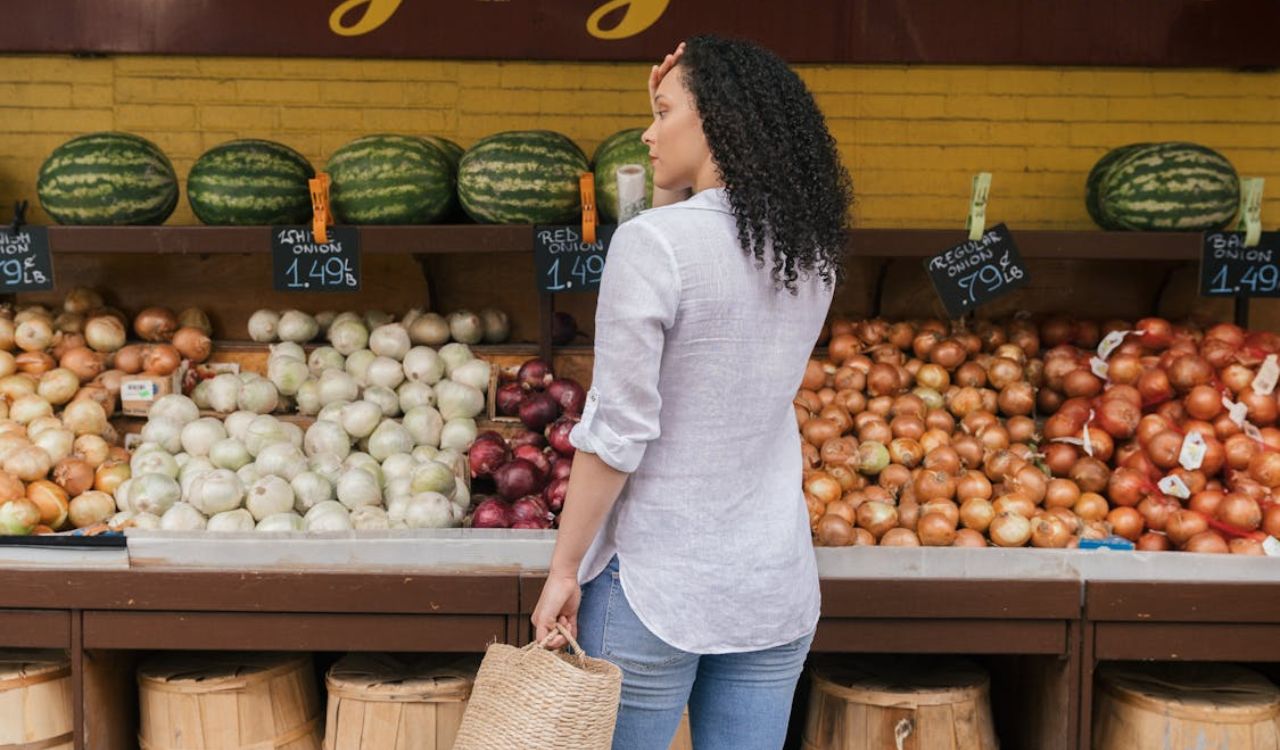 Onions in the market