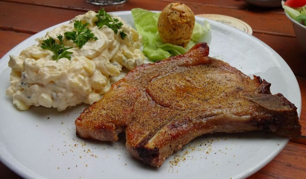 Pork chop with herbs