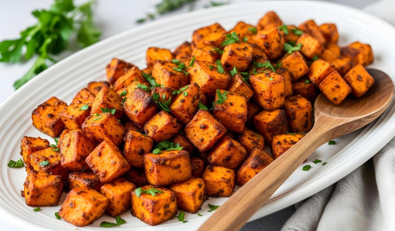 Roasted sweet potatoes