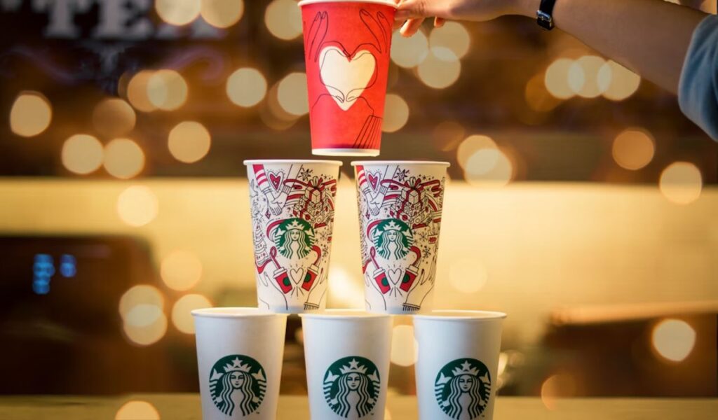 Starbucks coffee cups