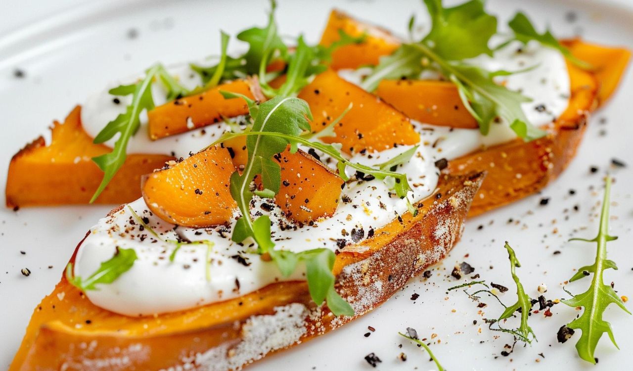 Sweet potato crostini