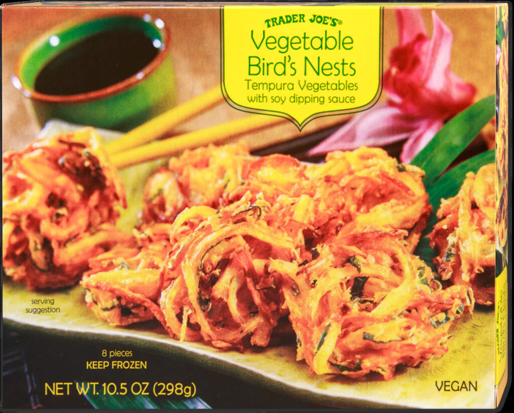 Vegetable Bird’s Nests with Soy Dipping Sauce