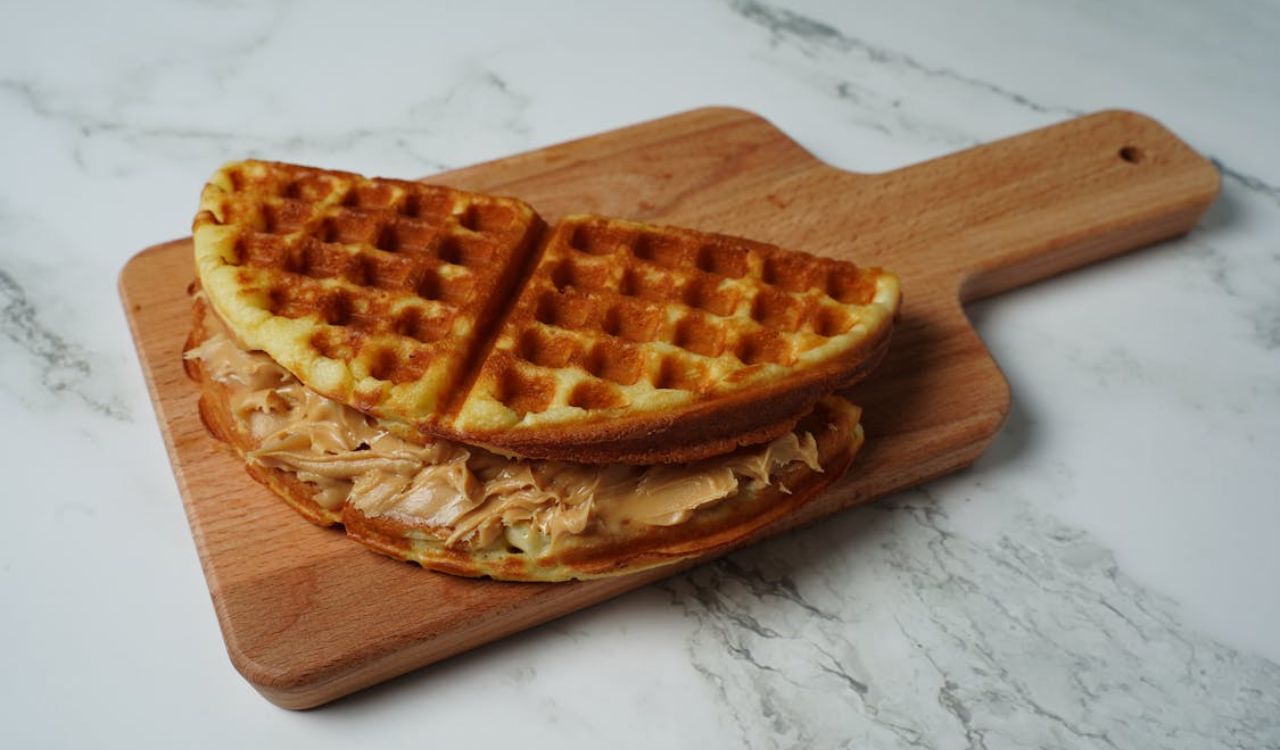 Waffle peanut butter