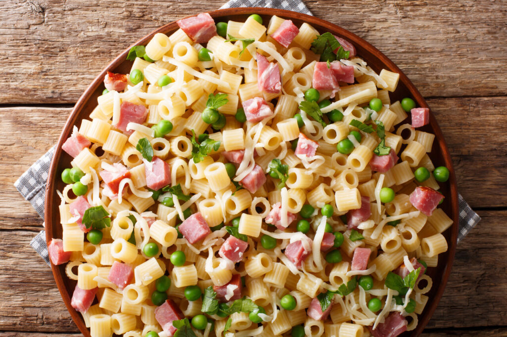 Ham and pea pasta