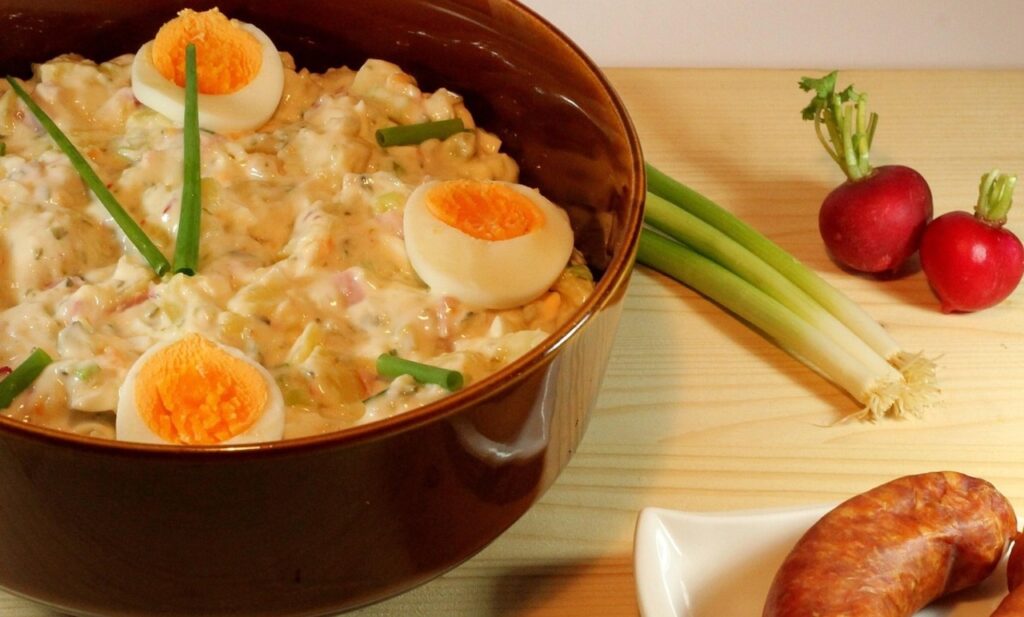 Potato salad, Salad, Mayonaise image.