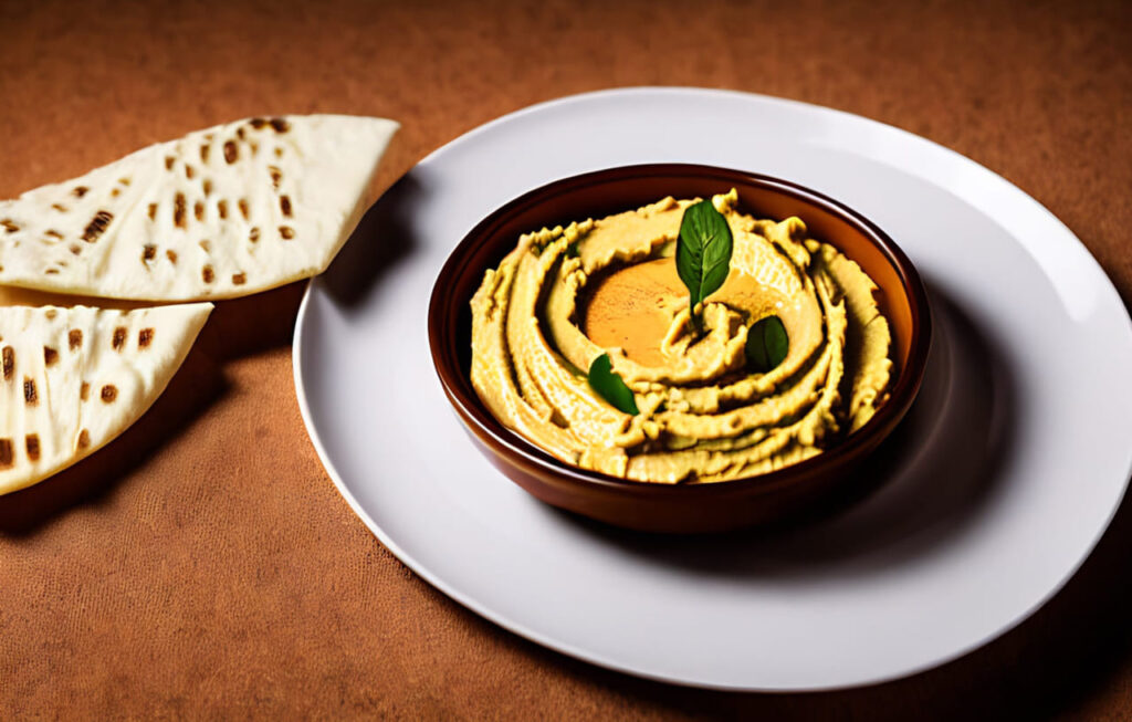 Pumpkin Hummus with Warm Pita