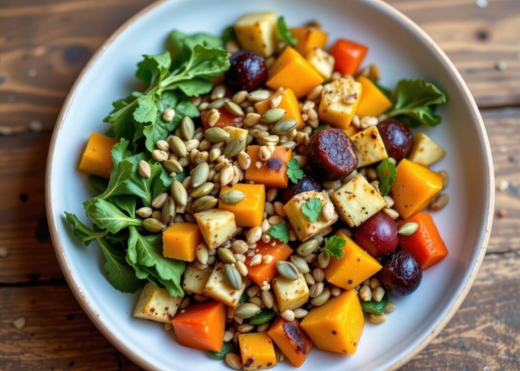 Farro and Roasted Butternut Squash Salad