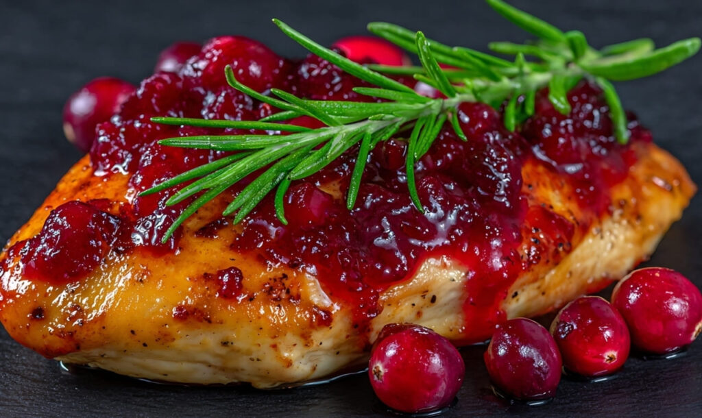 Savory Cranberry Glazed Chicken