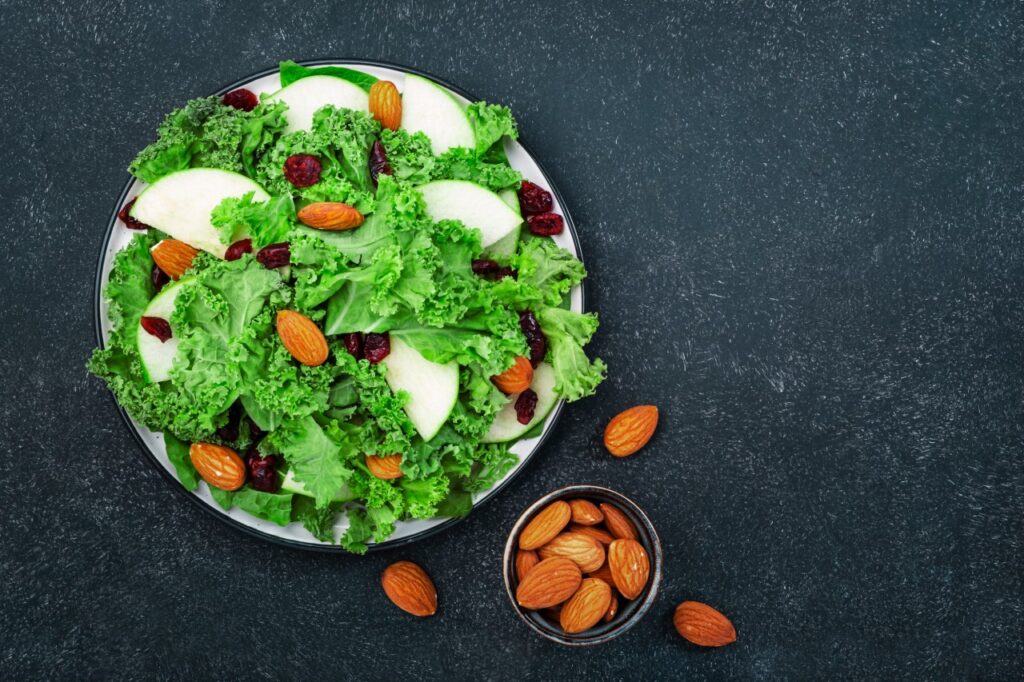 Crunchy Kale and Almond Salad