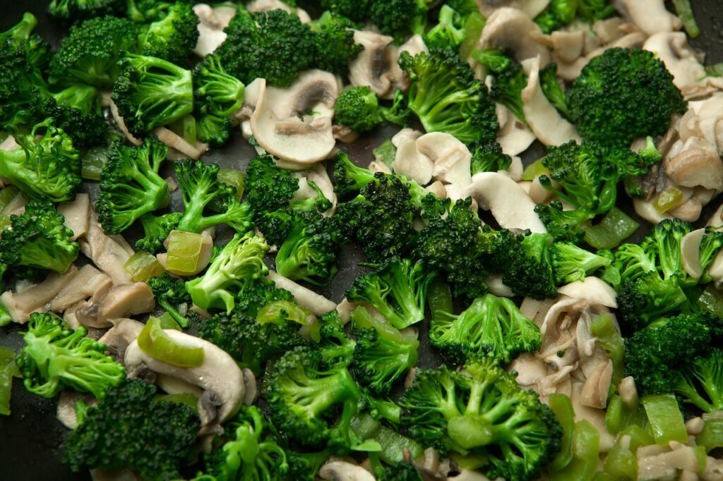 Broccoli Cauliflower and Mushroom Sauté