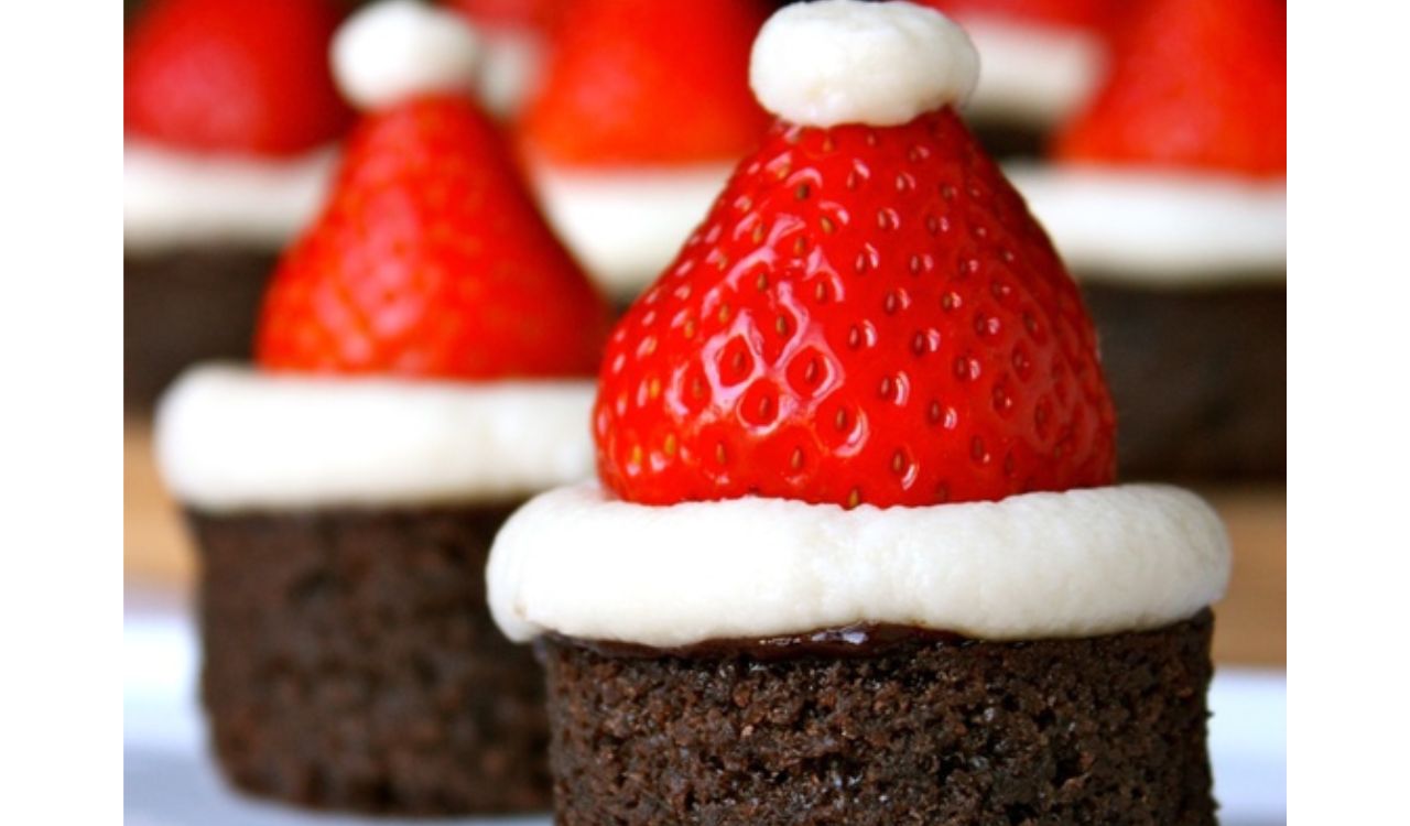 Christmas brownie bites