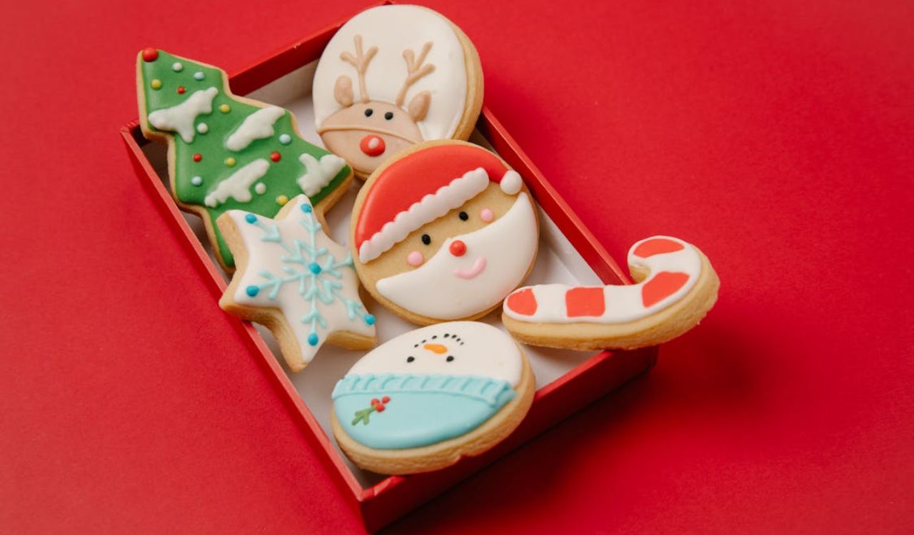 Christmas sugar cookies with icing