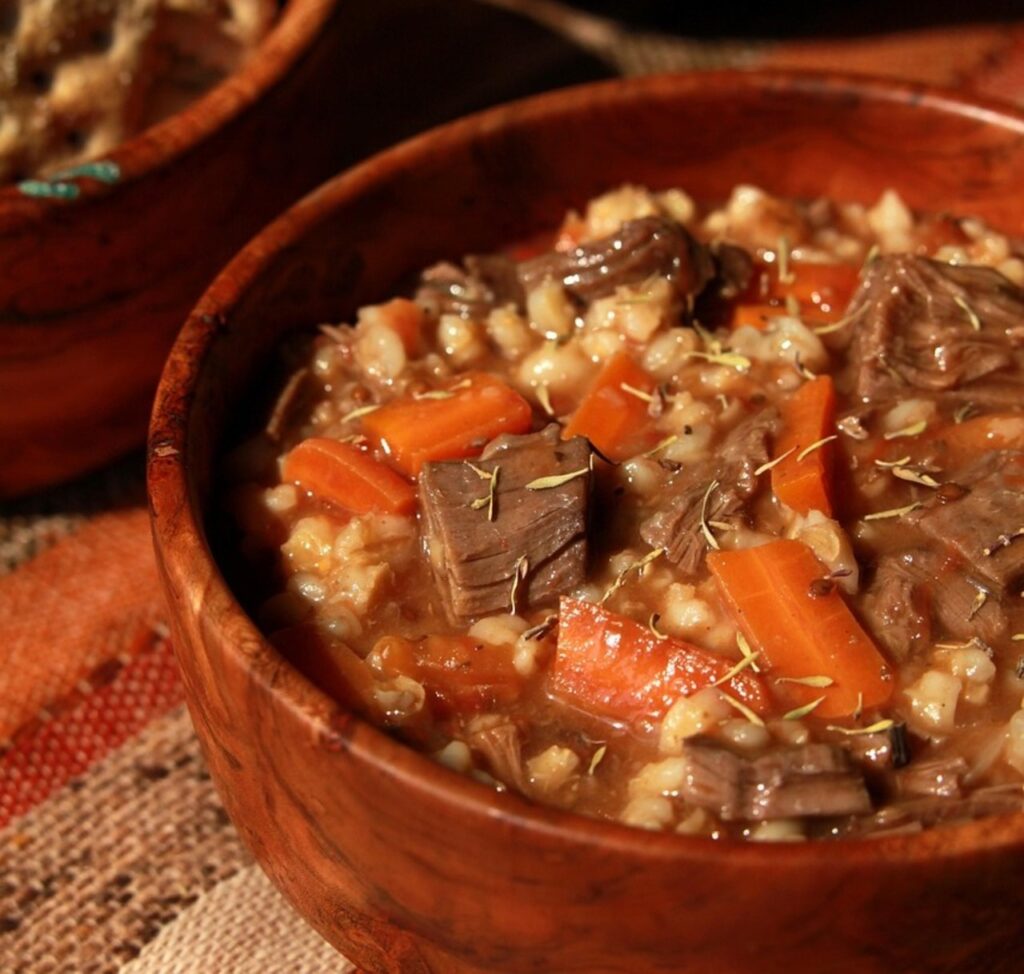 Beef and Barley Stew Bowls