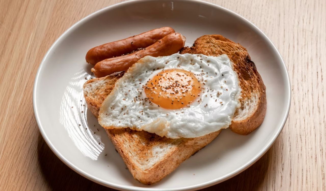 Sausage, egg, toast