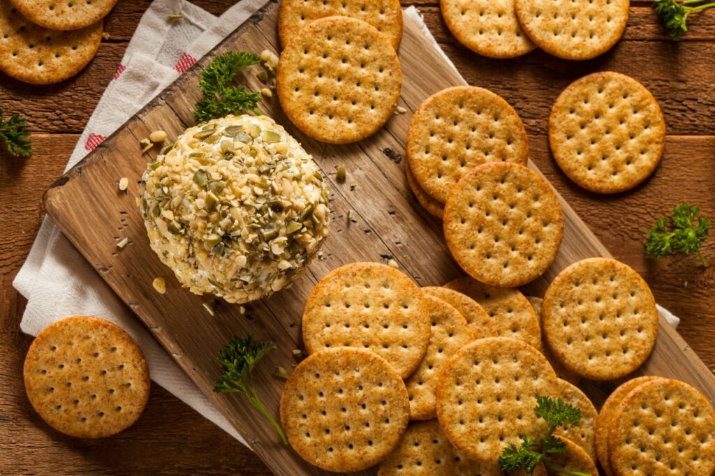 Cheese Ball with Crackers