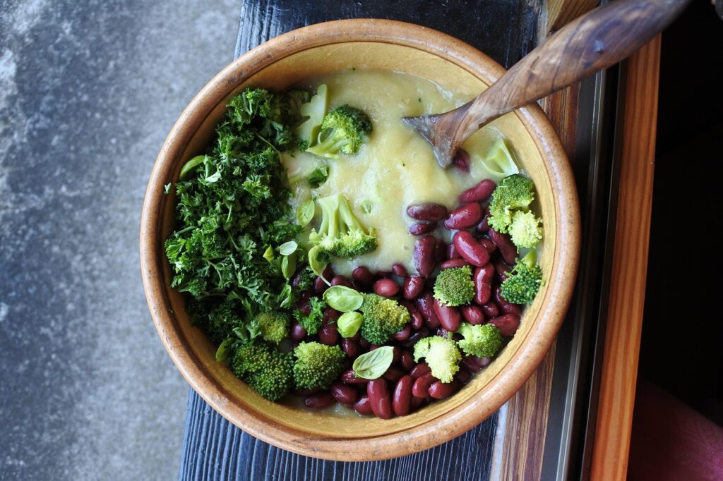 Cheddar Broccoli Butter Bean Skillet