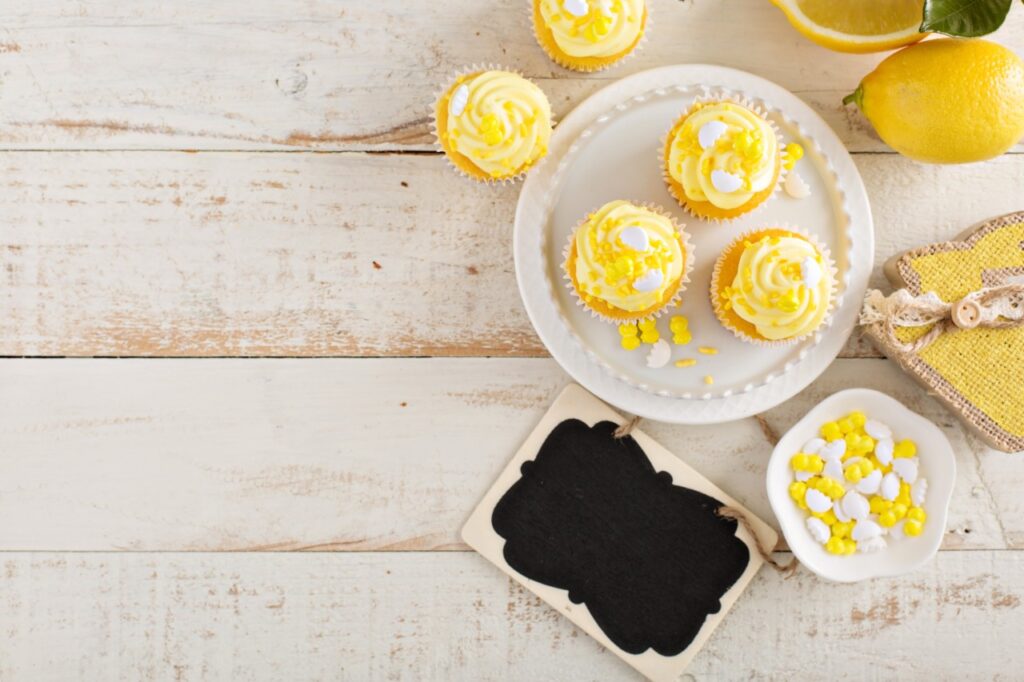 Lemon Cupcakes with Creamy Frosting
