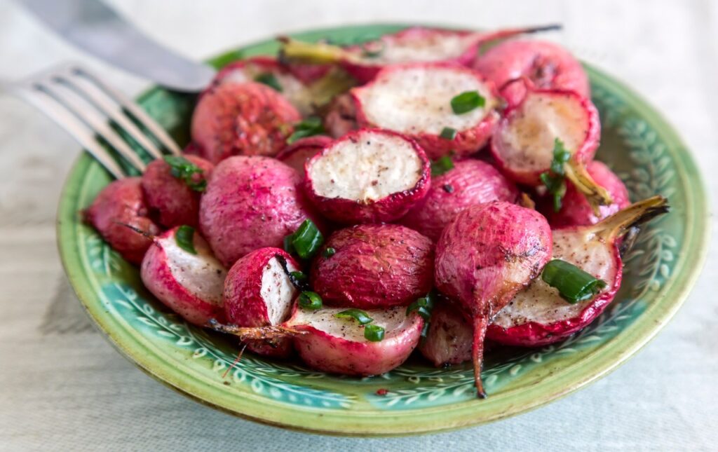 Roasted Radishes with Garlic