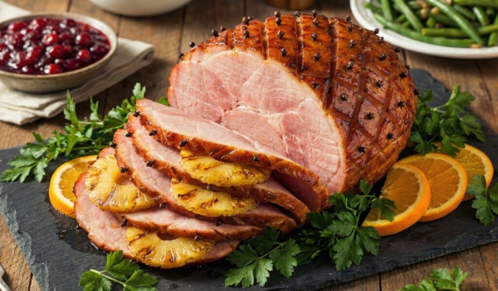 Honey Glazed Ham with Pineapple Twist