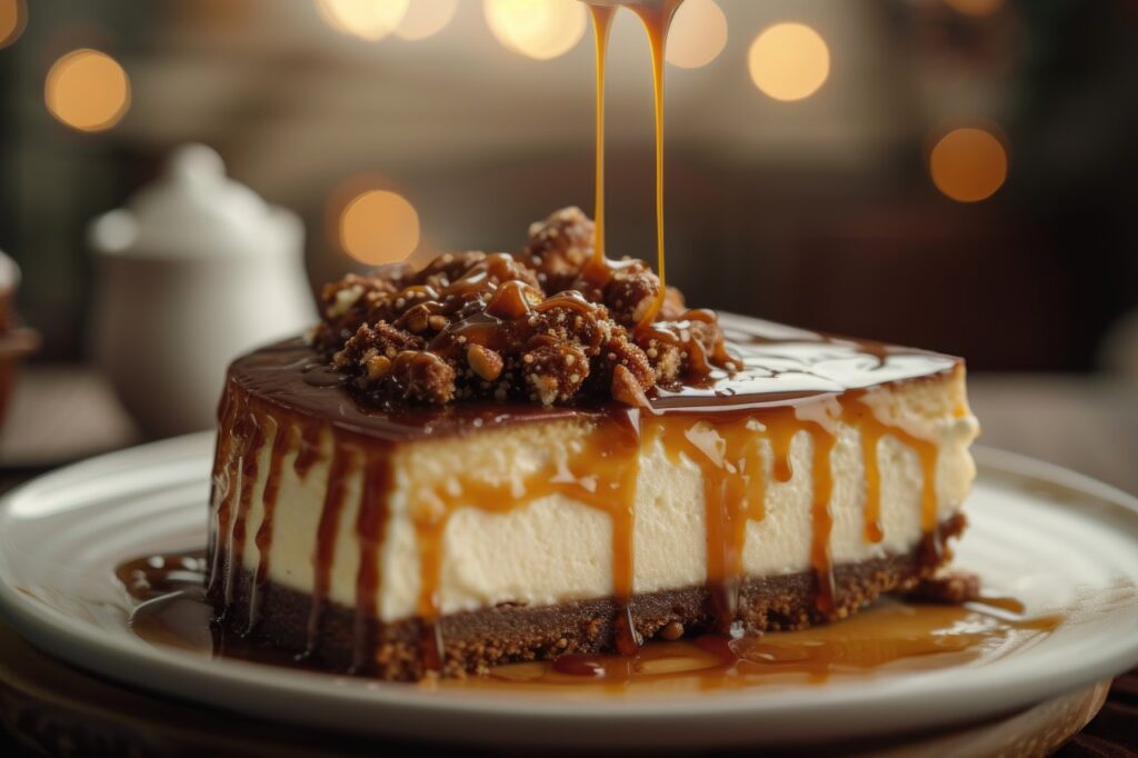 Caramel Praline Cheesecake