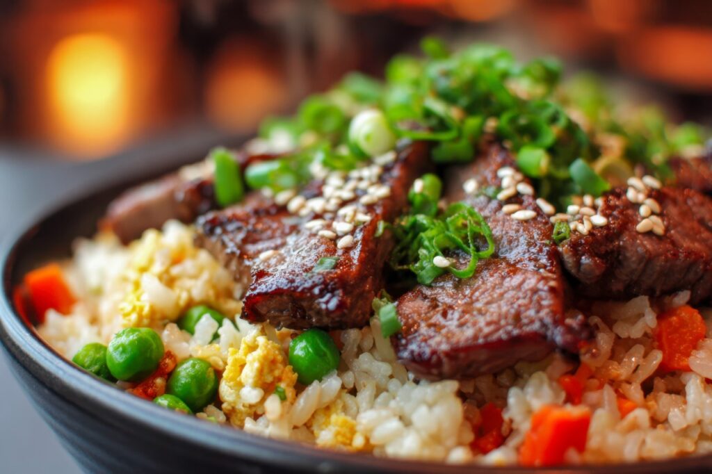Garlic Butter Steak Rice Bowls