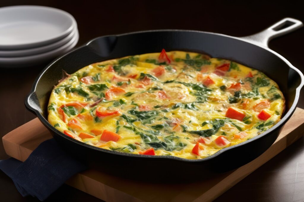 Winter Vegetable and Goat Cheese Frittata
