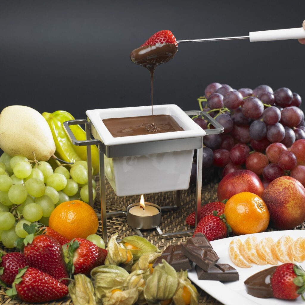Chocolate Fondue with Fruit