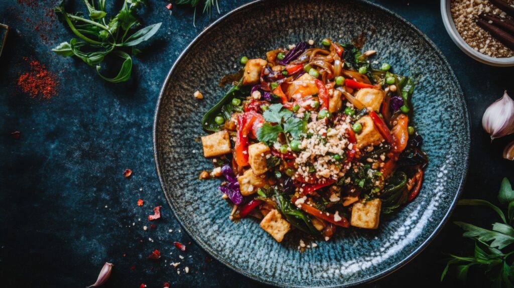 Crispy Tofu-Free Vegetable Stir Fry