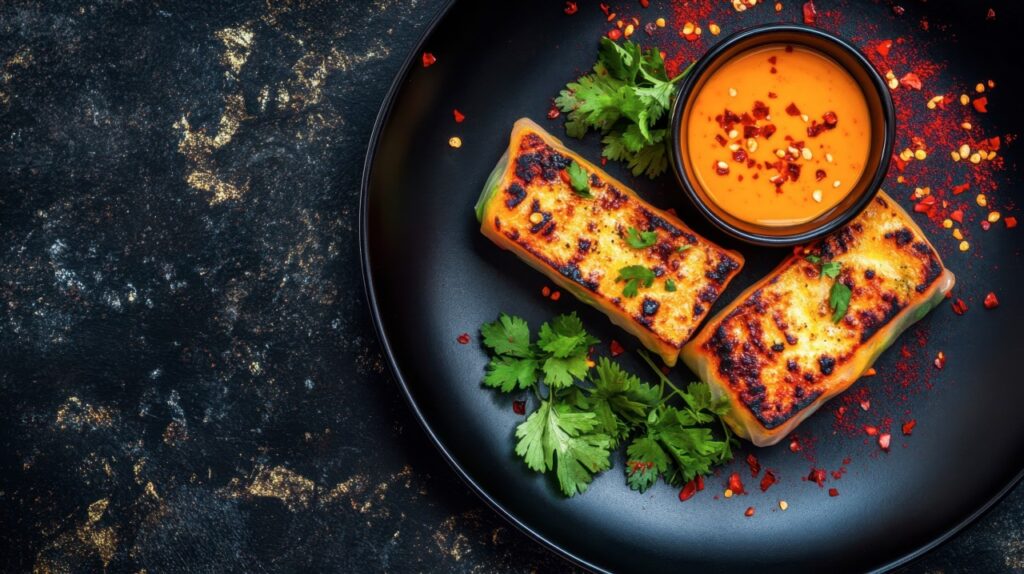 Paneer Steak with Peppercorn Sauce