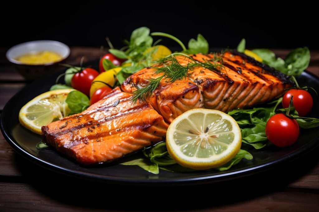 Grilled Salmon with Lemon