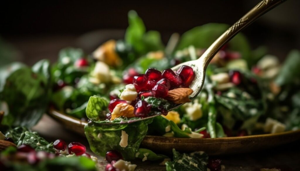 Pomegranate and Spinach Salad