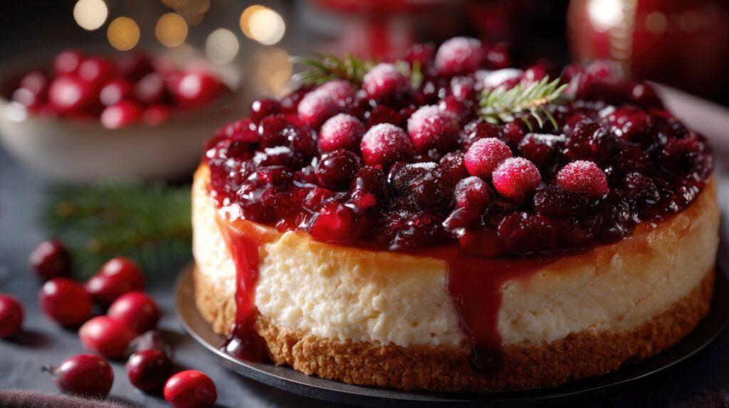 Cranberry Orange Cheesecake