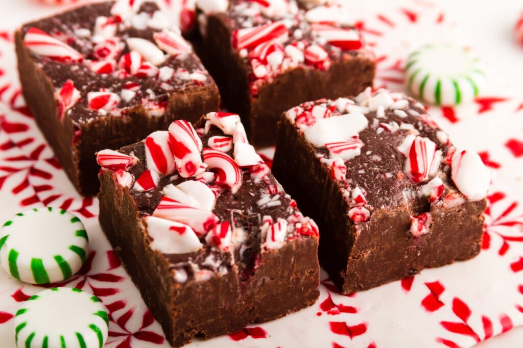 Peppermint Bark Fudge