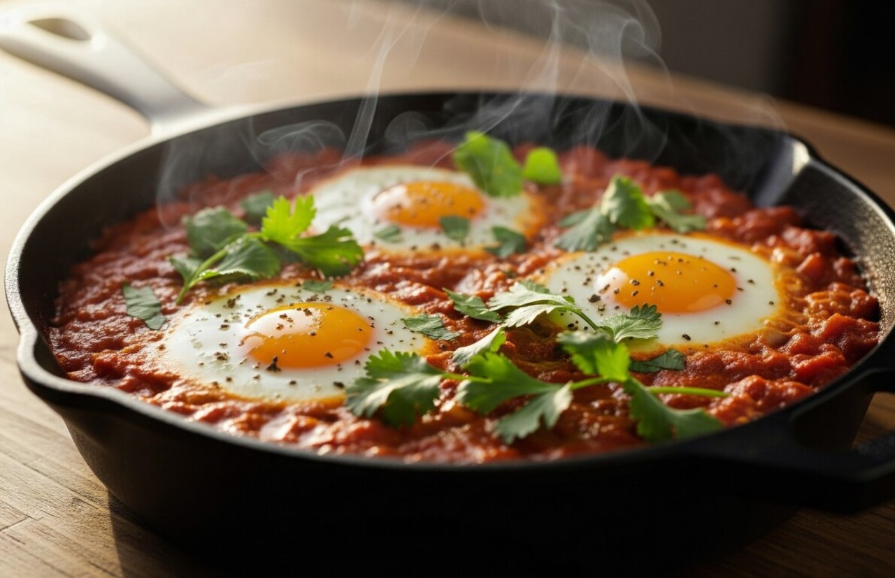 One Pan Shakshuka with Eggs