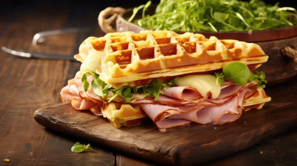 Stuffing Waffle Sandwiches