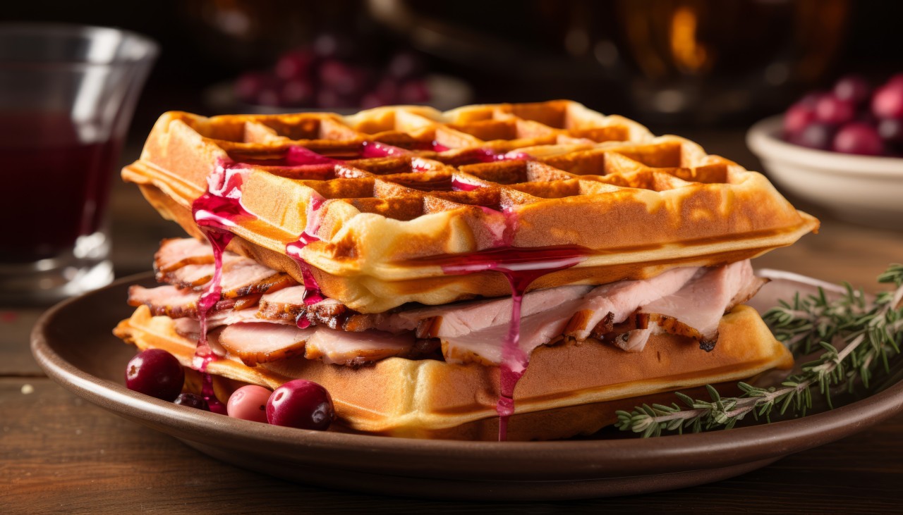 Stuffing Waffle Sandwiches