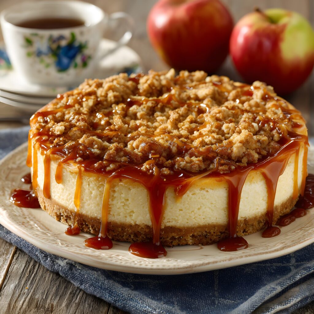 Spiced Apple Crumble Cheesecake