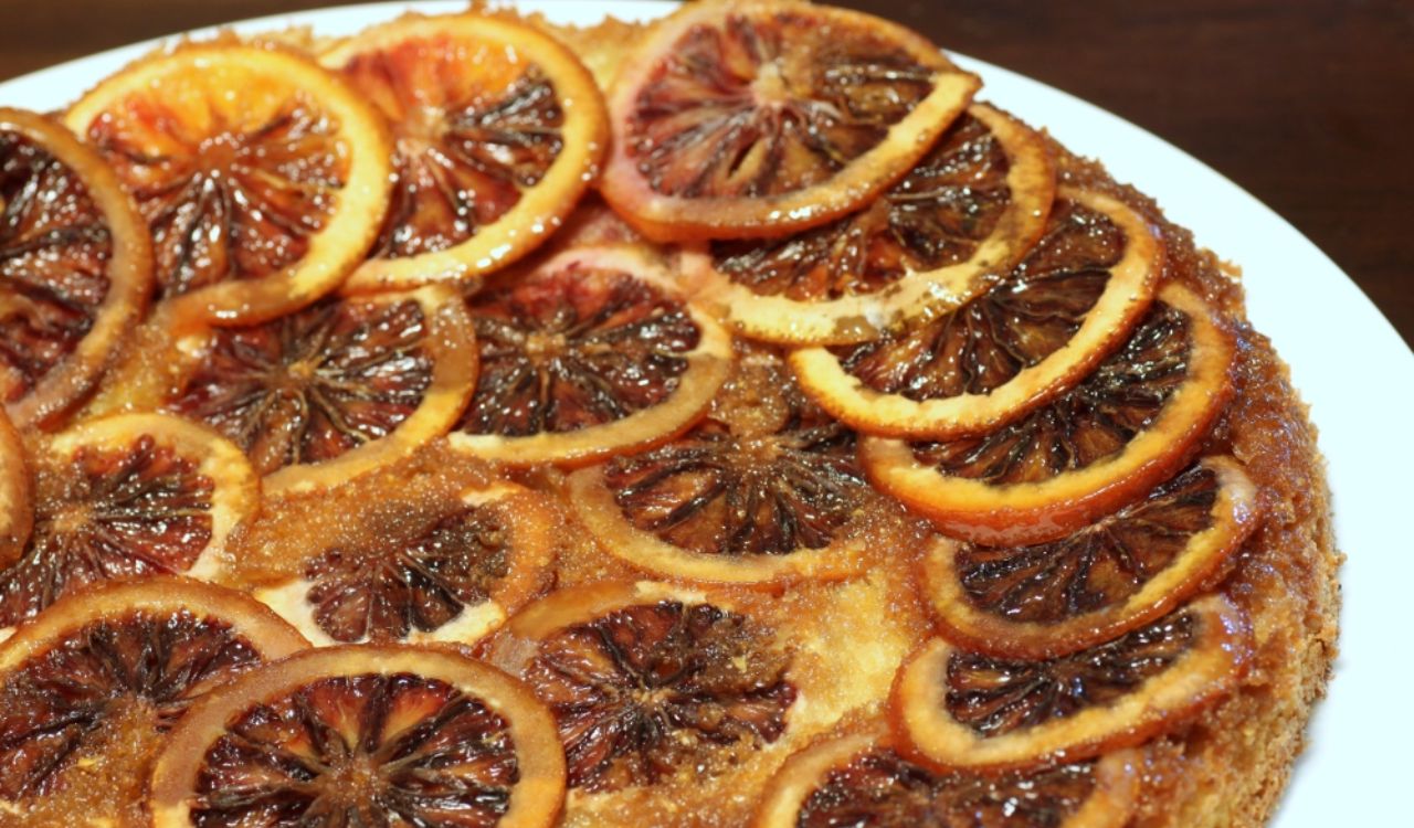 Blood orange upside down cakes