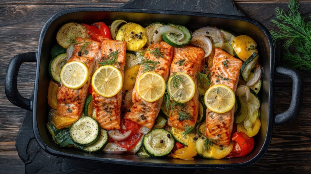 Baked Salmon with Vegetables