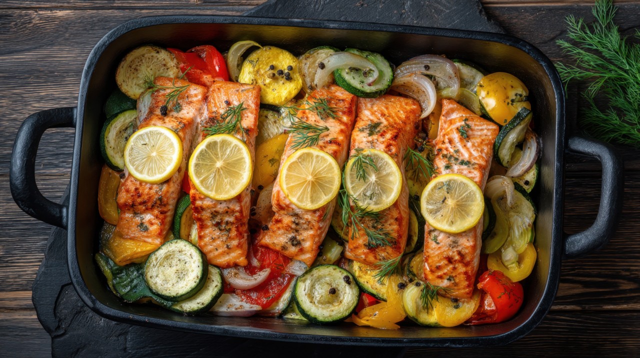 Baked Salmon with Vegetables