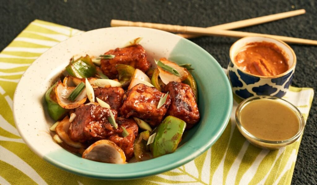 Maple soy tofu stir fry