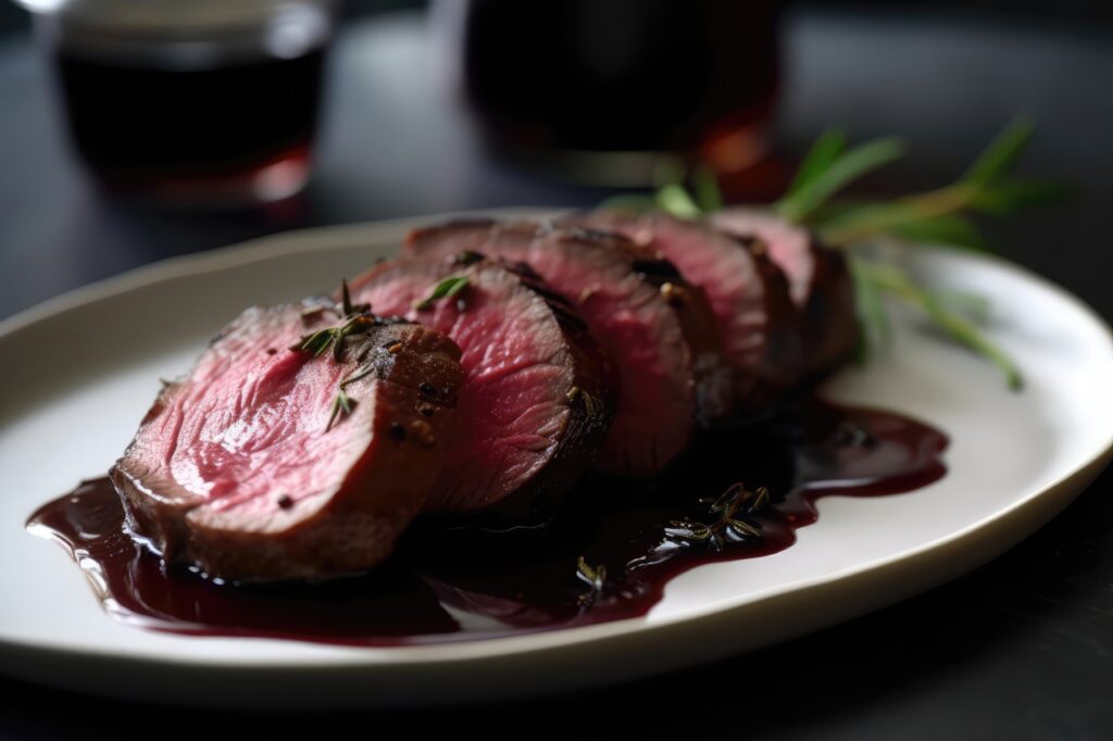 Beef Tenderloin with Red Wine Reduction