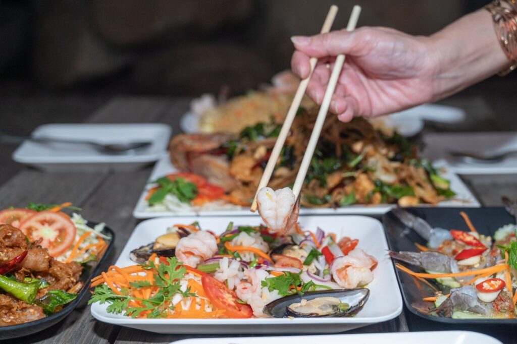 Using the Clean End of Chopsticks for Sharing